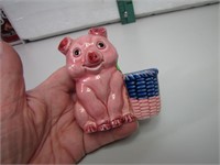 Vintage Norleans Japan Pig Toothpick Holder 3&3/8"