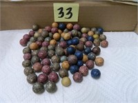 (2) Small Bags of Old Clay/Crock Marbles