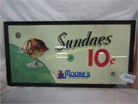 Moores Sundae Advertisment