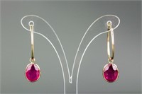 6.30ct Natural Ruby Earrings CRV $3311 CAD