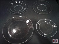Clear glass dishware