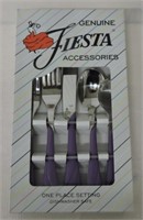 Fiesta Post 86 5 pc flatware set, lilac