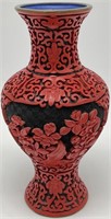 Chinese Carved Cinnabar Vase