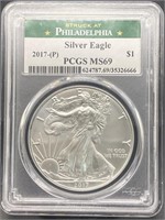 2017 Silver Eagle “ Philadelphia “ MS 69