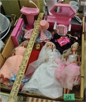 Lot of Barbies and accessories