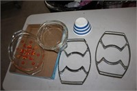 Glass lids,trivets, etc