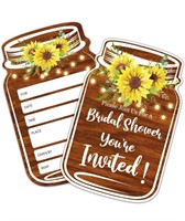 5 packs of Sunflower rustic baby shower invites