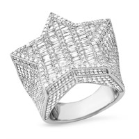 14K WHITE GOLD 10.00CT DIAMOND RING