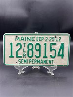 Maine semi permanent TLR LICENSE PLATE