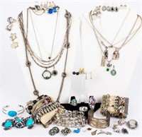 Jewelry Lot of Costume Necklaces, Bracelets +