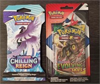 (3) Sealed Pokémon Booster Packs w/ Pin #1