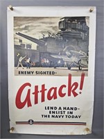 Authentic 1942 Navy Recruiting Poster