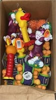 Box full new dog, squeeze toys