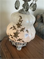 PAIR OF ORNATE LAMPS - 1 DAMAGED