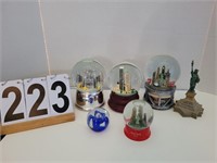 3 Snow Globe Music Boxes ~ Paper Weights (New