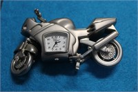 FINE MINIATURE MOTORCYCLE CLOCK