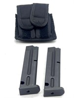 (2) 9mm Beretta Magazines & Pouch