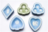 Wedgwood Jasperware Card Suit Nut Plates, 18