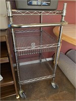 3-TIER WIRE ROLLING CART
