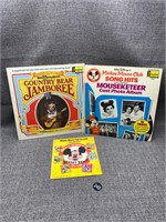 3 Mickey Mouse Record Albums