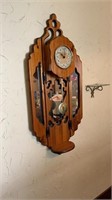Wooden Mirrored Wall Clock