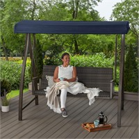 $750  Agio McKinnon Woven Patio Swing