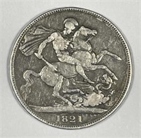 GREAT BRITAIN: 1821 Silver Crown George IV