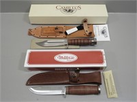 Camillus and Western fixed blade sheath knives –