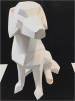 Geometric Dog Sculpture. Heavy Plastic. 23in H
