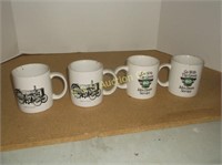 4 John Deere mugs