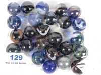 Lot of 25 Shooter Size Glass Marbles