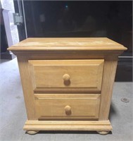 Wood Nightstand 26x16x26"