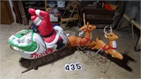 Santa & Reindeer Blow Mold