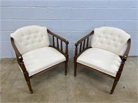 (2) Upholstered Arm Chairs