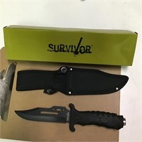 Survivor knife with sheath