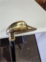 Vintage Duck Brass Head Walking Stick