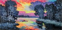 “Into The Sunset"12x24Original Painting-Antanenka