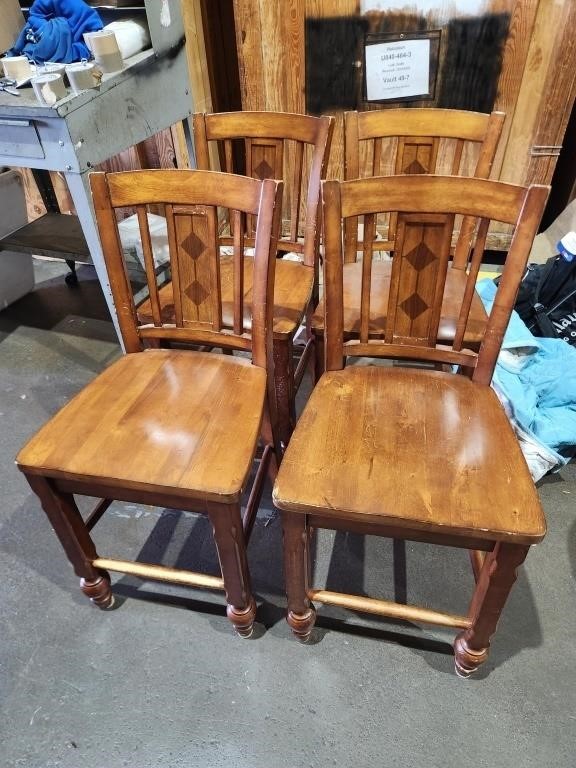 Wood Dining Table w/ 4 Chairs