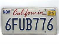 California license plate 2020 # 6FUB776