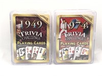 Pair of Trivia Challenge Card Games 1949 and 1974