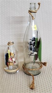 Lot of 2 Ships in the Bottles