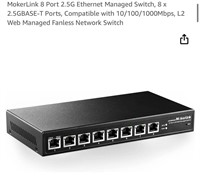 MokerLink 8 Port 2.5G Ethernet Managed Switch