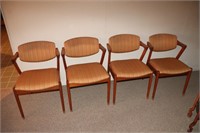 Vintage 4 MCM Dining Chairs. Kai Kristiansen. WOW!
