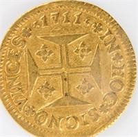 Coin 1711 Portugal 1000 Reis Gold Coin