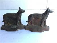 Antique Bronze Hunting Dog Bookends