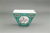 Chinese Famille Rose Square Bowl Qianlong Mark