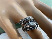 STERLING SILVER SPOON RING SIZE 8