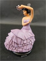 O.D.M. Fiesta Purple Dress Tambourine Figurine