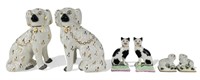 (6) Staffordshire Animal Figurines