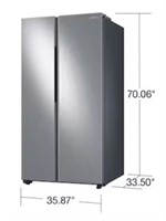 Samsung 28cu ft Smart Side by Side Refrigerator